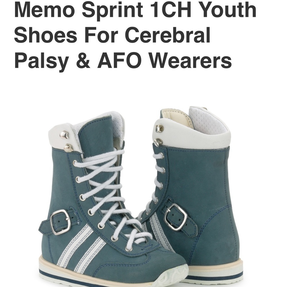 Memo Sprint 1CH Youth Shoes For Cerebral Palsy & AFO Wearers - Picture 3 of 7